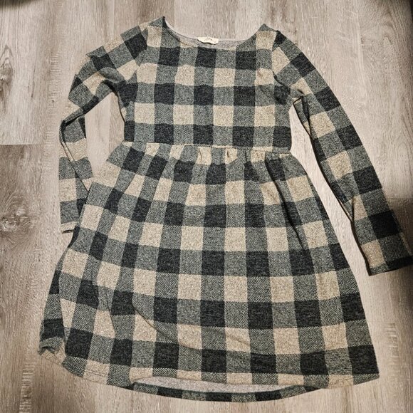 Plaid Long Sleeve Dress - Picture 1 of 2